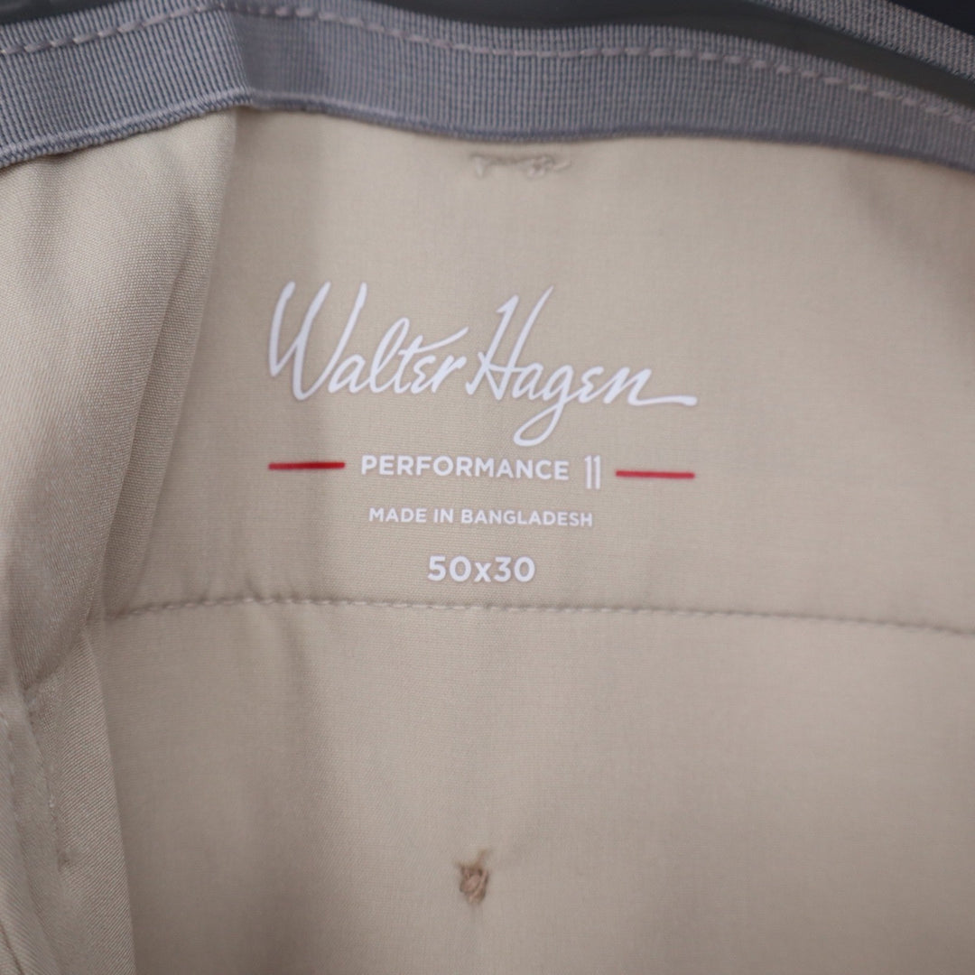 Walter Hagen Performance 11 Golf Pants Mens 50x30 Light Khaki Big & Tall