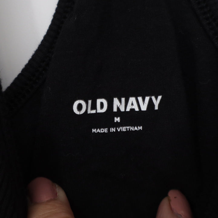 Old Navy Womens Ribbed V-Neck T-Back Racerback Tank Top Black Size M