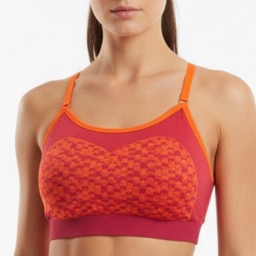 Gymshark Seamless Sports Bra Coral Orange Pink Size S Workout Fitness