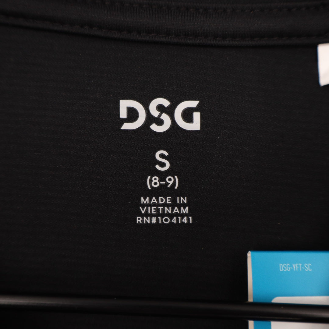 DSG Boys Movement Tee Black Short Sleeve Moisture Wicking Athletic Shirt Size S