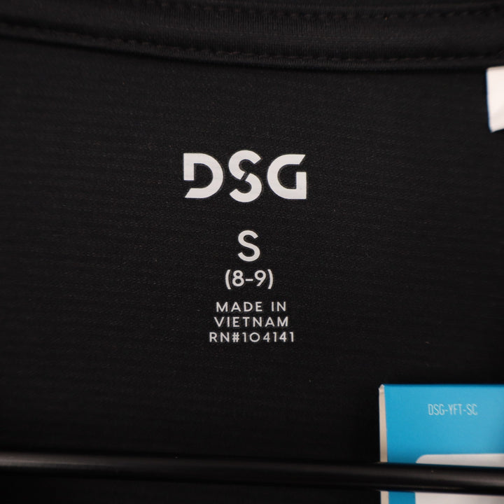 DSG Boys Movement Tee Black Short Sleeve Moisture Wicking Athletic Shirt Size S