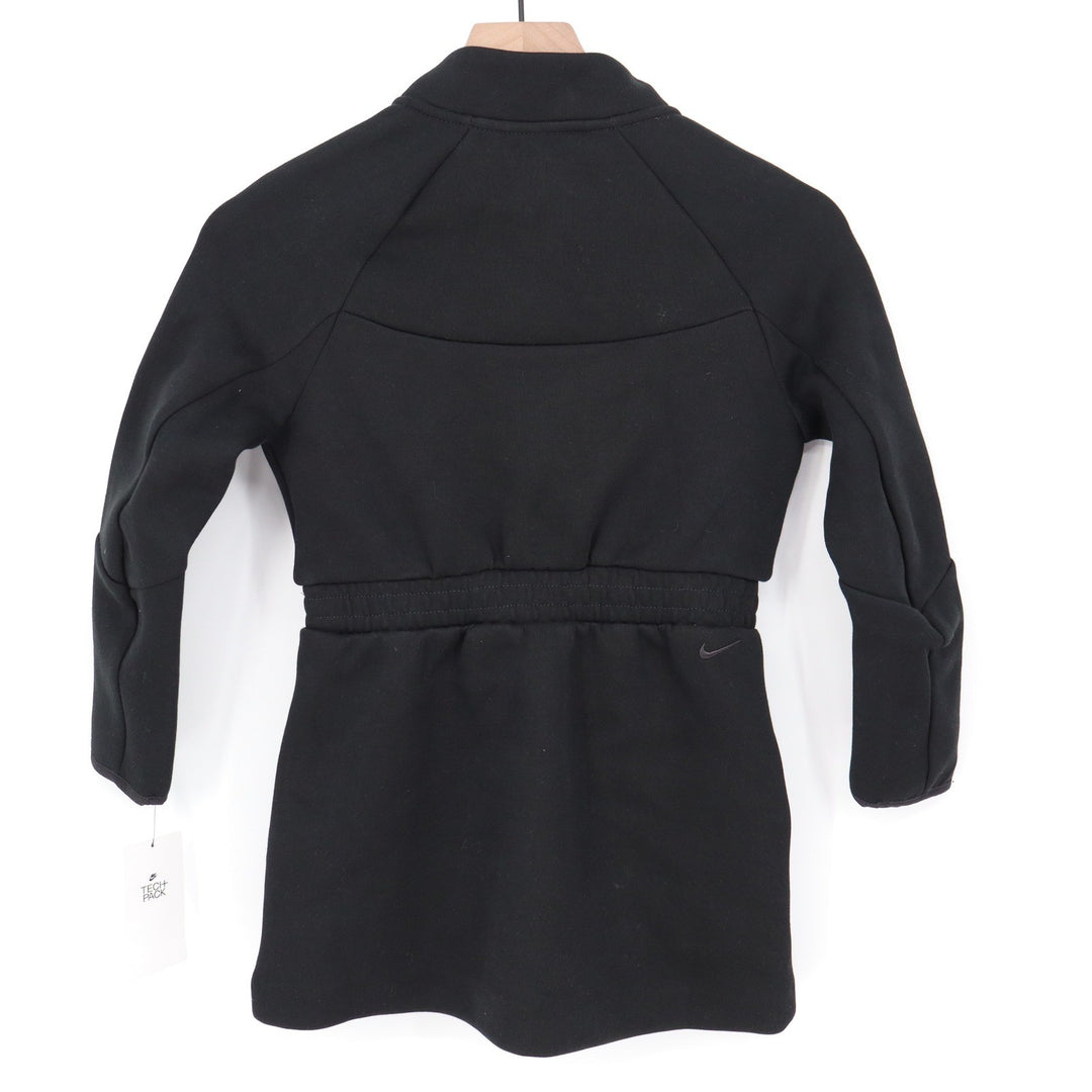 Nike Girls Tech Fleece Quarter Zip Dress Black 6X Long Sleeve Sporty