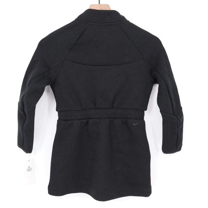 Nike Girls Tech Fleece Quarter Zip Dress Black 6X Long Sleeve Sporty