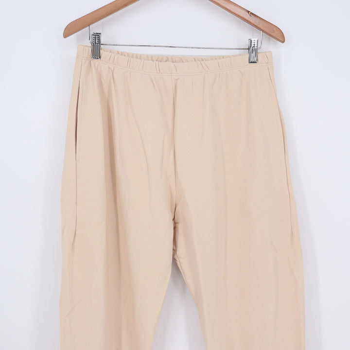 Naked Wardrobe Tan Beige High Waisted Straight Leg Sweatpants Large