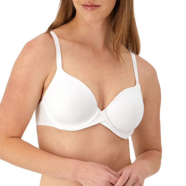Maidenform T-Shirt Bra Womens 36C White Nylon Stretch Padded Adjustable Strap