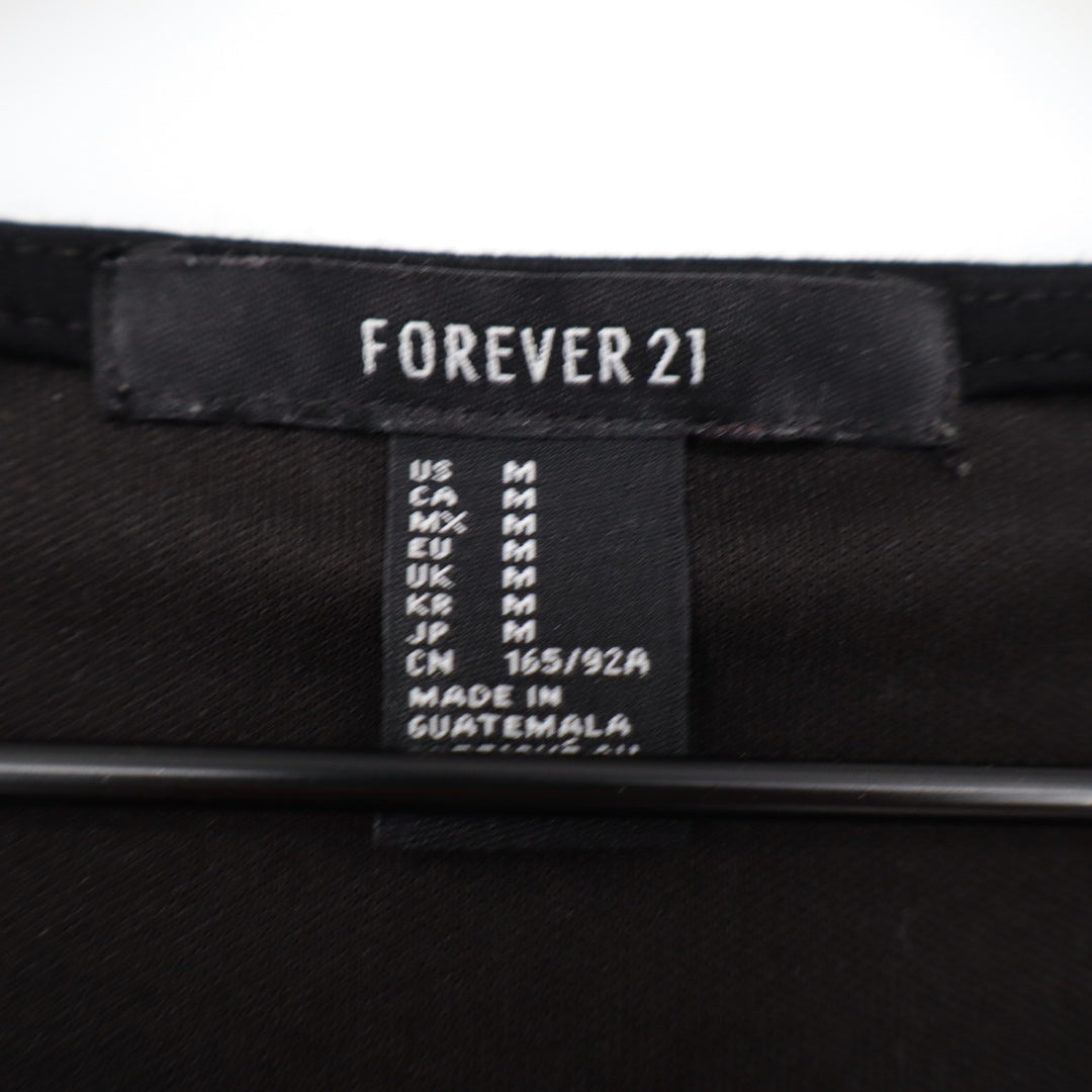 Forever 21 Black Ruched Bodycon Dress Chest Cutout Sleeveless Medium