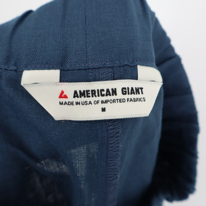 American Giant Pants Womens Medium Navy Slash Pockets Straight Leg Elastic Waist