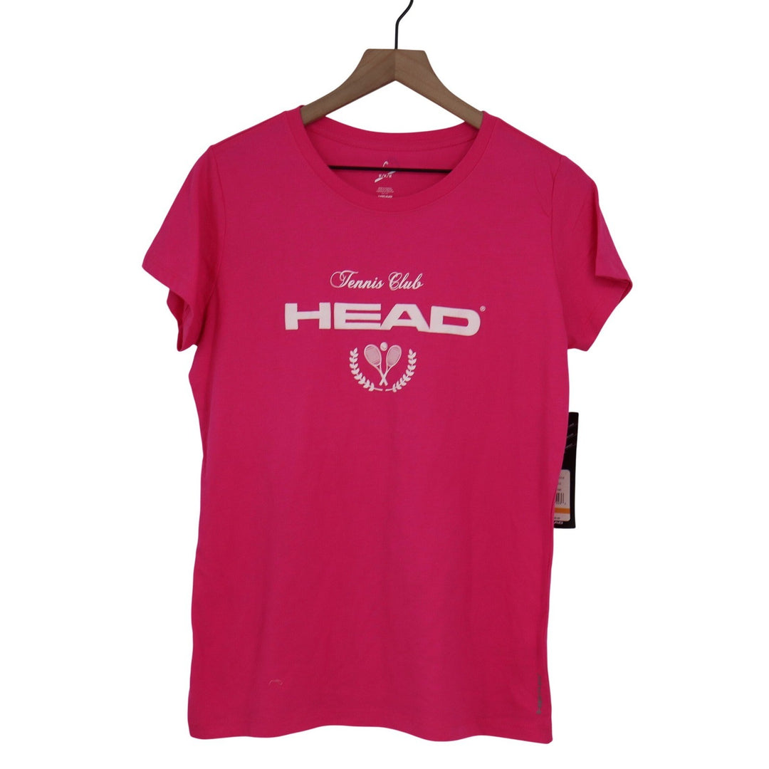 HEAD Womens Tennis Club Graphic Tee Proud Pink Short Sleeve T-Shirt
