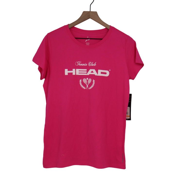 HEAD Womens Tennis Club Graphic Tee Proud Pink Short Sleeve T-Shirt