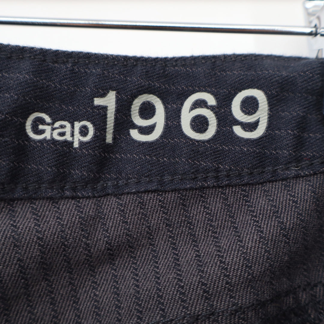 Gap 1969 Always Skinny Jeans Navy Blue Pinstripe Stretch Denim Pants 30/10