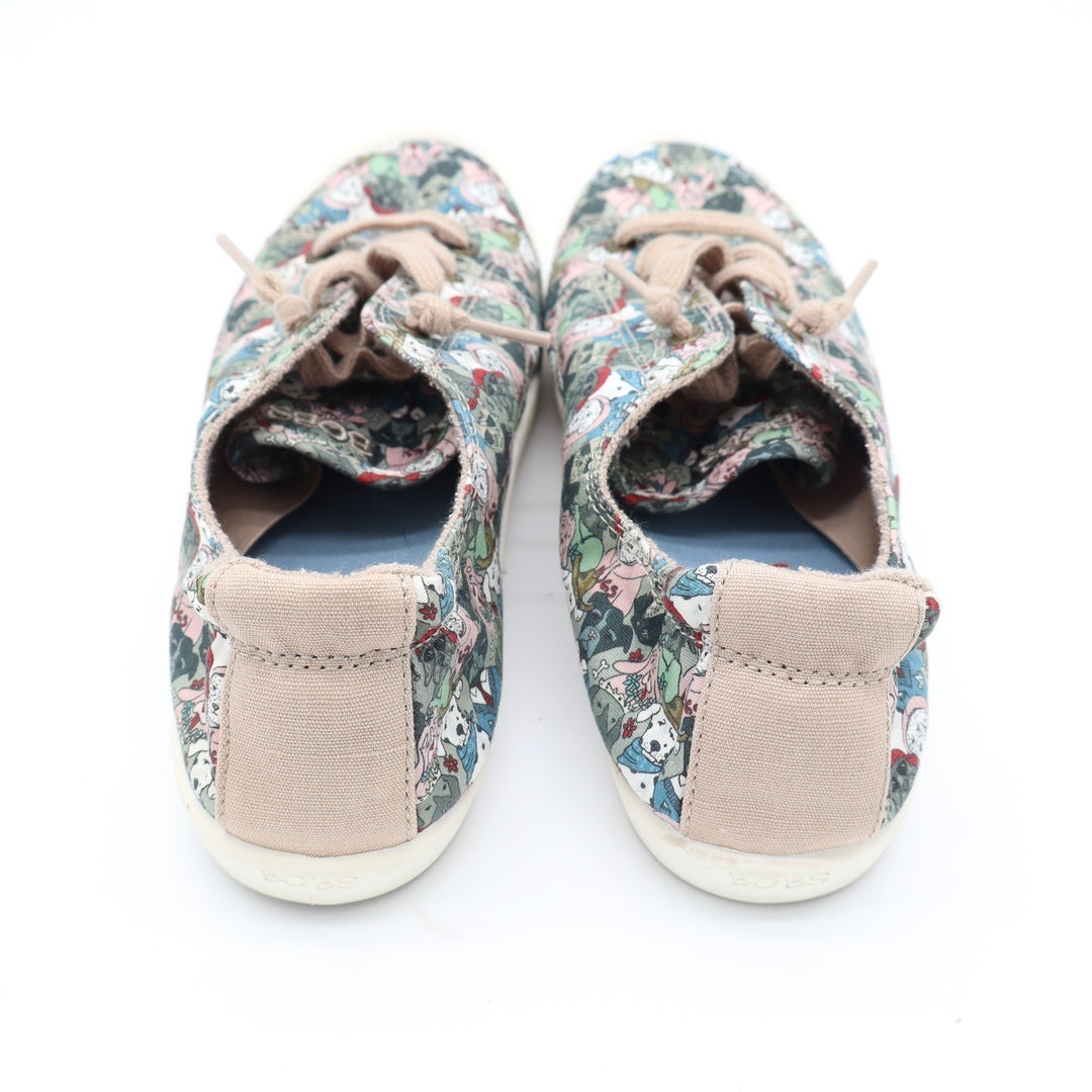 Skechers BOBS Beach Bingo Dog Print Sneakers Taupe Multi 179082 Mens 8.5