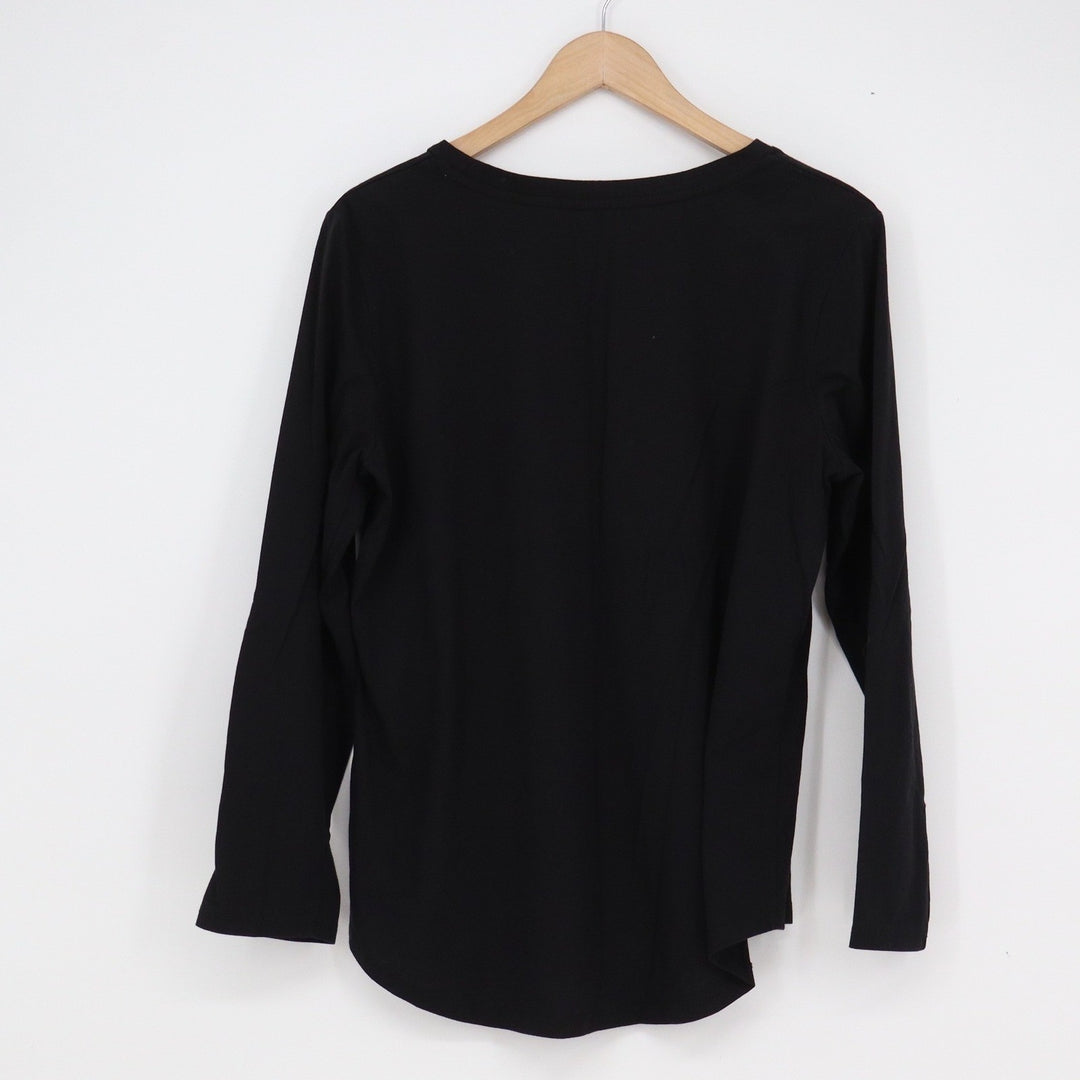 Rae Dunn Boo Halloween Long Sleeve Graphic Tee Shirt Black XL