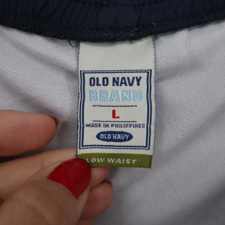 Old Navy Women's Navy Blue White Contrast Trim Dolphin Running Shorts Large
