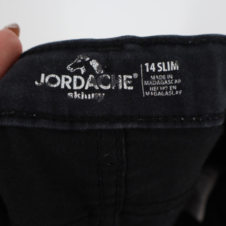 Jordache Girls Black Skinny Jeans Size 14 Slim Stretch Denim