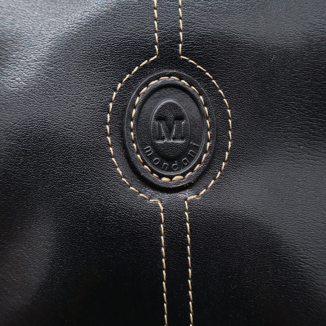Mondani Shoulder Bag Women's Large Hobo Black Faux Leather Contrast Stitch