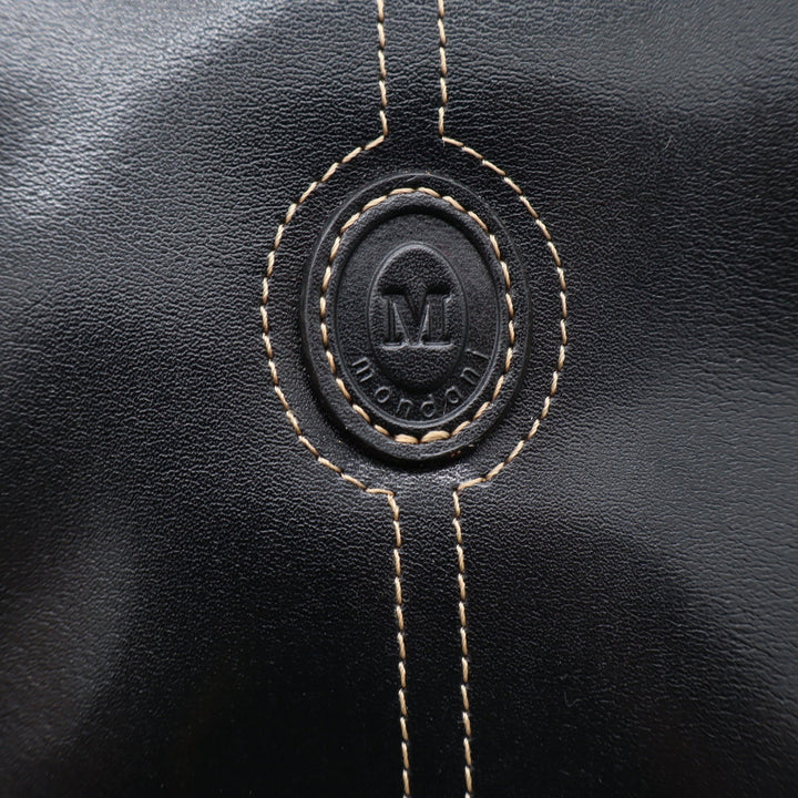 Mondani Shoulder Bag Women's Large Hobo Black Faux Leather Contrast Stitch