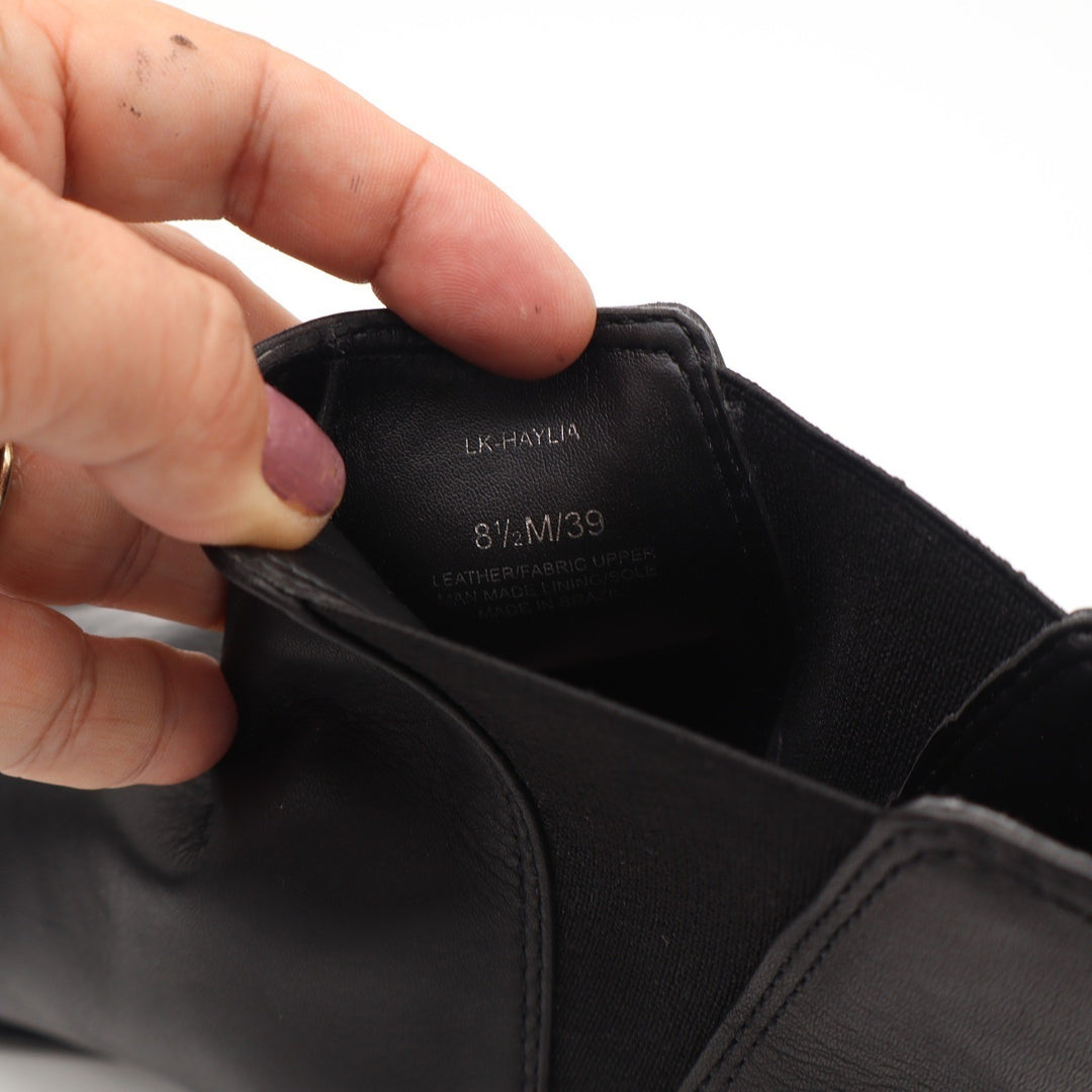 Lucky Brand Haylia Black Leather Chelsea Ankle Boots Womens 8.5 M