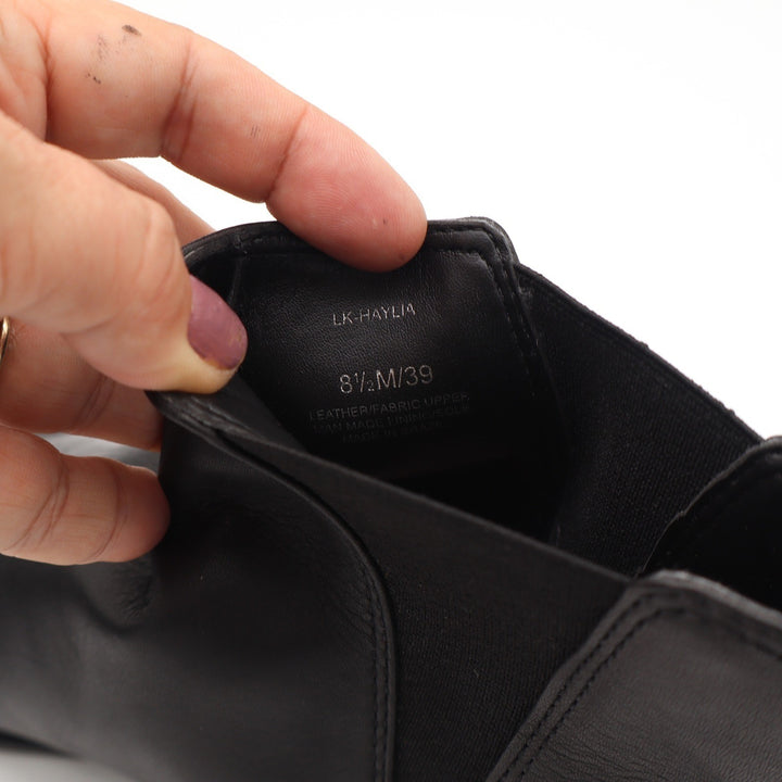 Lucky Brand Haylia Black Leather Chelsea Ankle Boots Womens 8.5 M
