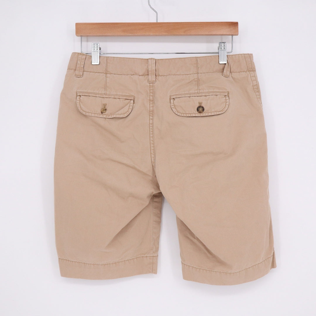 Gap Mens Khaki Chino Shorts Tan 100% Cotton Twill Size 8 Casual Summer