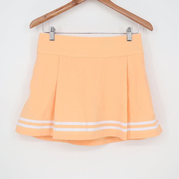 Calia Womens TrueLight Golf Skort Peach Sherbet Orange Striped Size 4