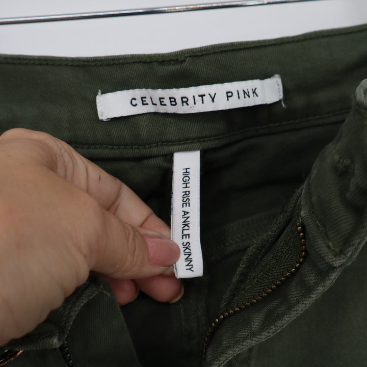 Celebrity Pink High Rise Ankle Skinny Jeans Olive Green Size 9