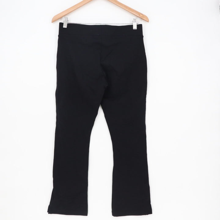 American Giant Leggings Womens 8 Tall Black Stretch Ankle Slit High Waist Flared