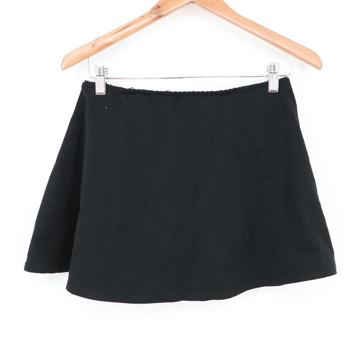 Wild Fable Seamless Mini Skort Women's Medium Black Stretch Nylon Lace Trim