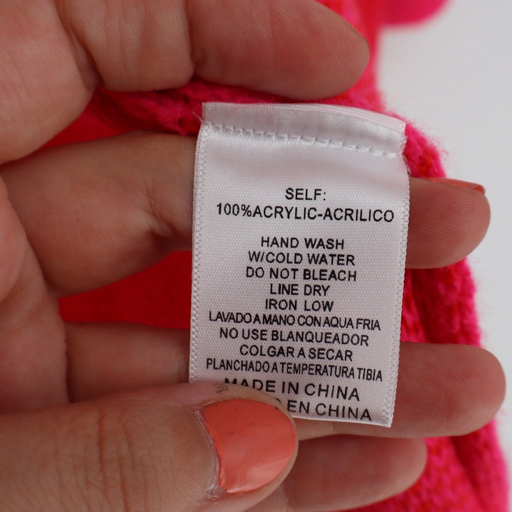 merci Womens Pink Red Colorblock Striped Open Front Cardigan Sweater Large