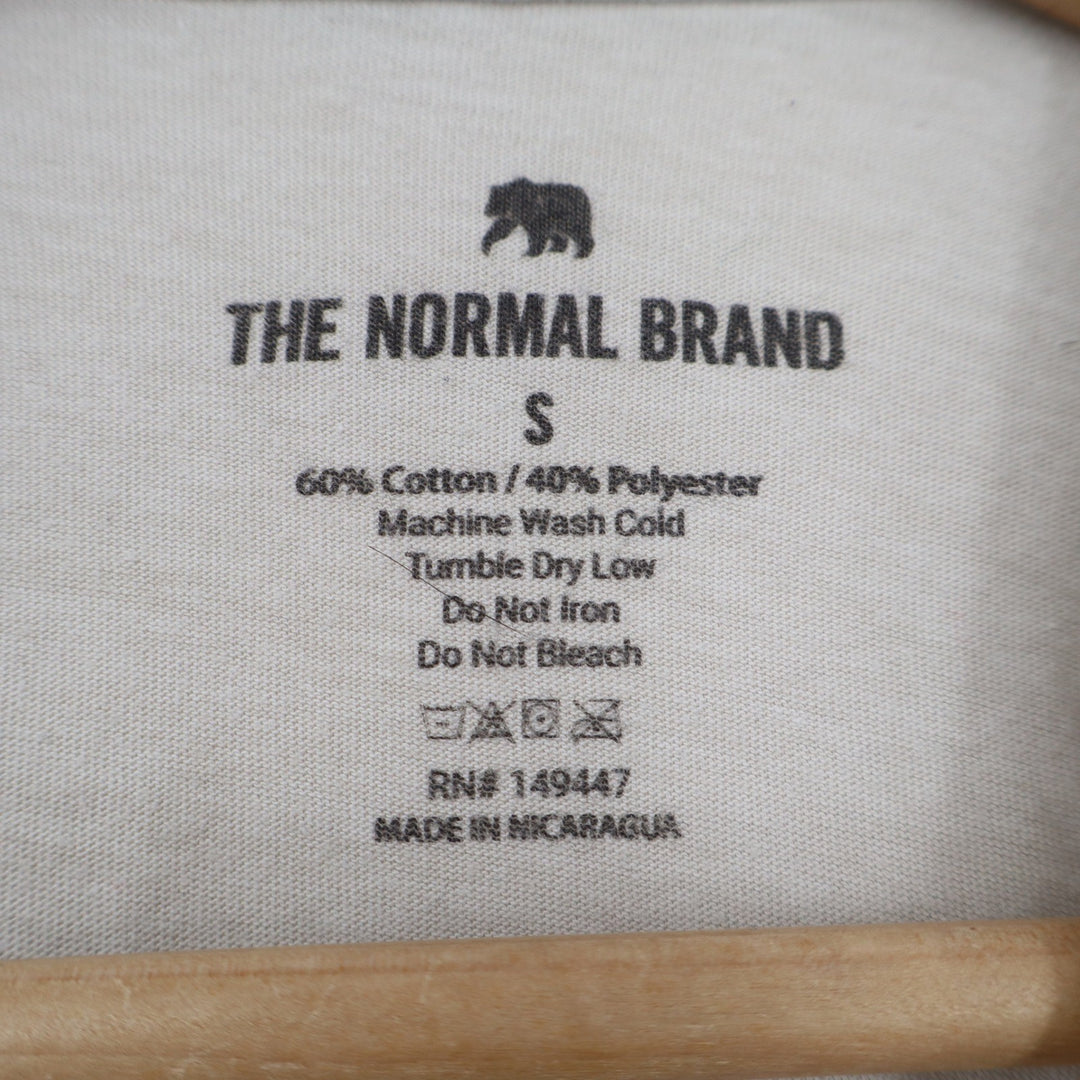The Normal Brand Mens Small Oatmeal Beige Canoe Forest Graphic T-Shirt