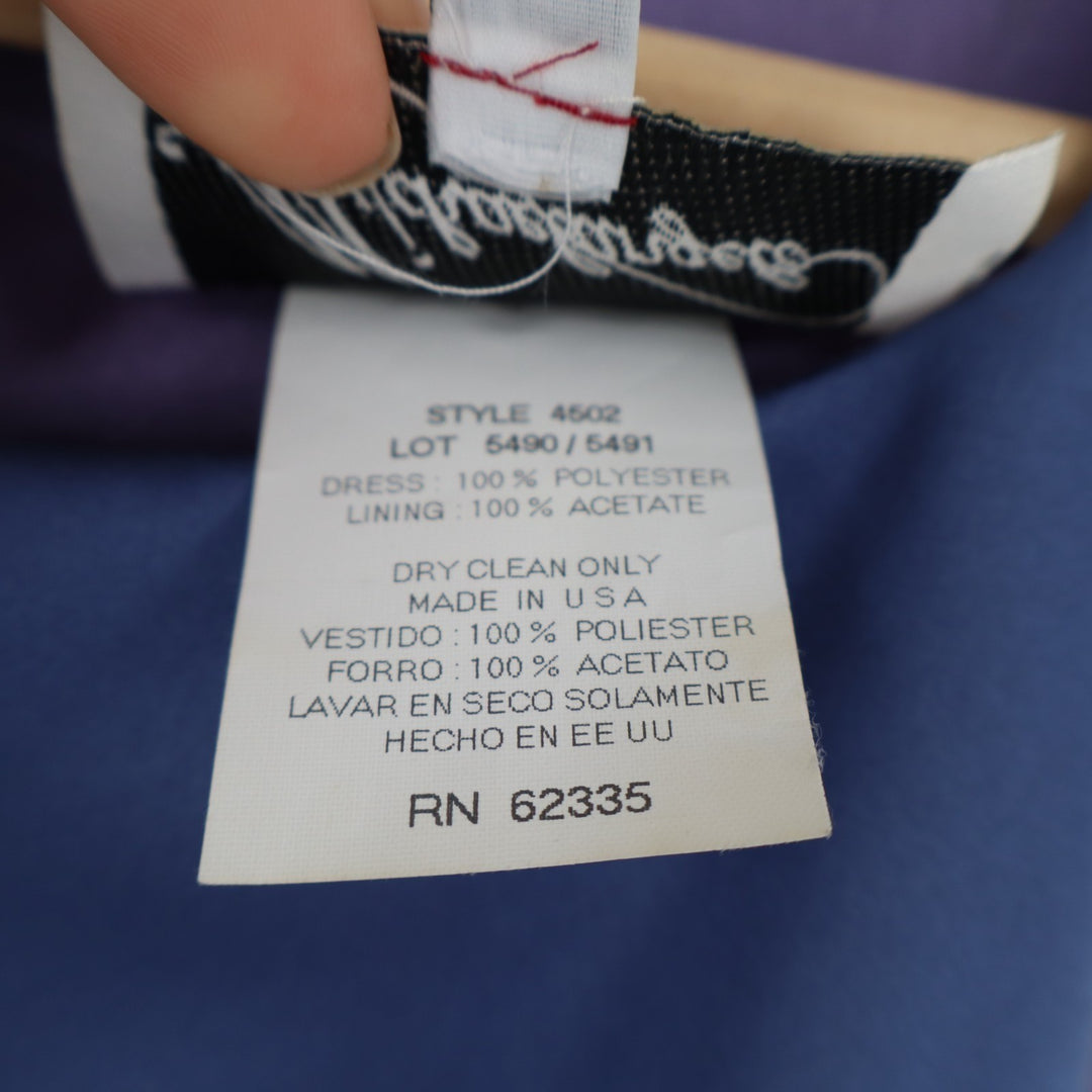 Michaelangelo Fit & Flare Maxi Dress Womens 6 Blue Pleated Back Zip Wide Strap
