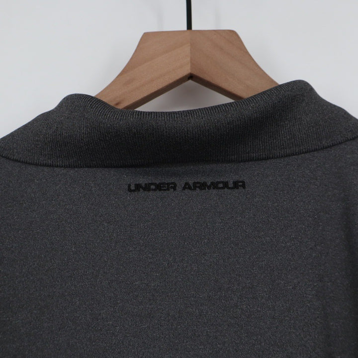 Under Armour Heatgear Polo Shirt Dark Gray Loose Fit XL Short Sleeve Golf
