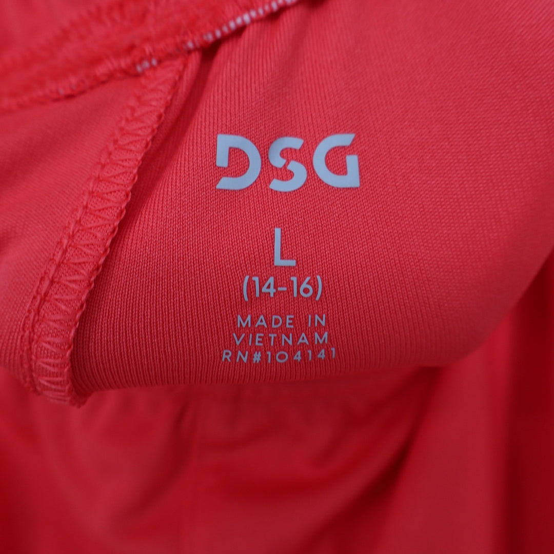 DSG Boys All Sport Short Cabana Coral Pure White L 14-16 NEW