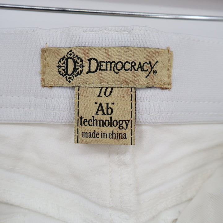 Democracy Ab technology Off-White Skinny Pants Womens 10 Stretch Mid-Rise