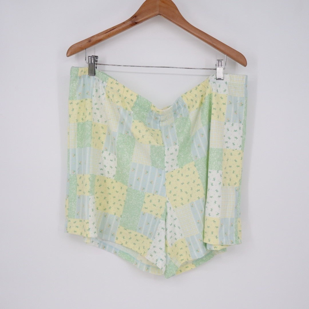 Charter Club Intimates Sleep Shorts Women 2XL Multicolor Spring Patchwork