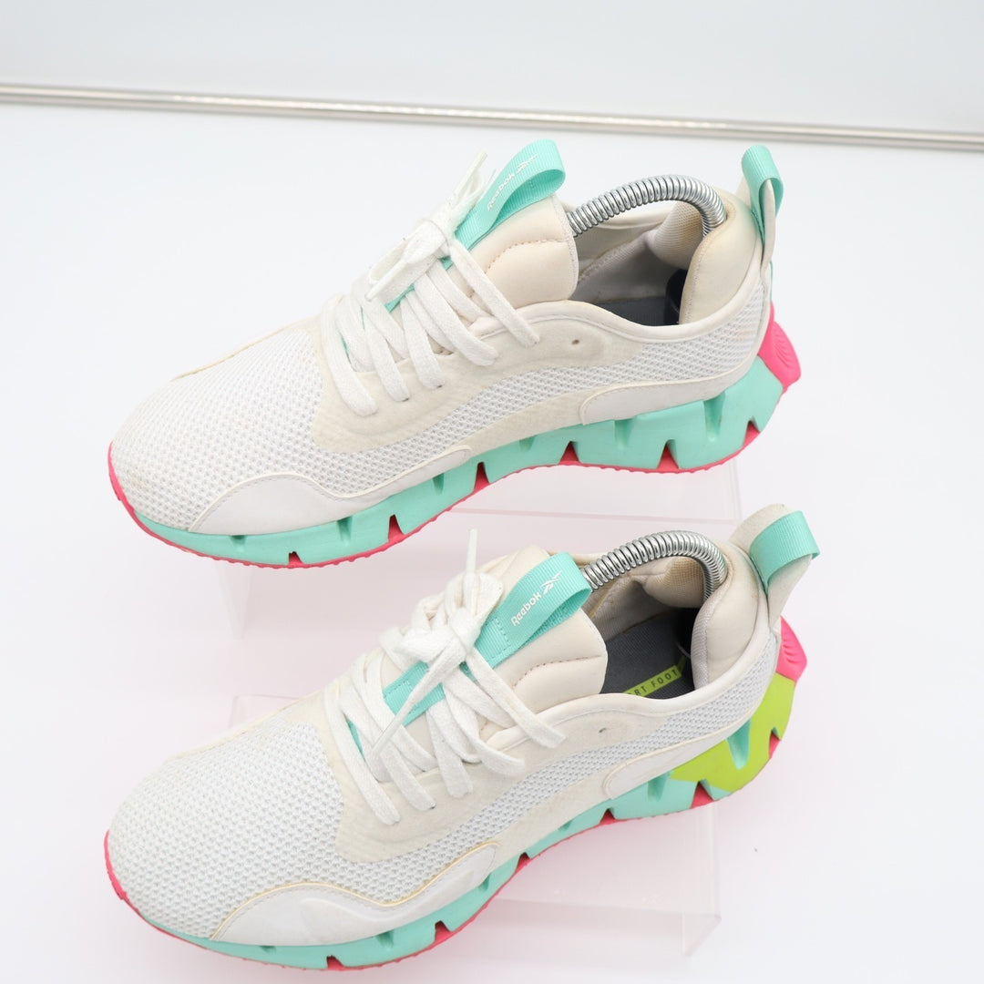 Reebok Zig Dynamica GZ4803 Sneakers Womens US 8.5 Gray Mint Mesh Running Shoes