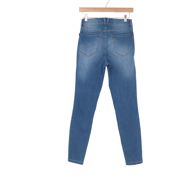 Curve Appeal Women's High Rise Essential Skinny Jeans Blue Stretch Denim Size 2