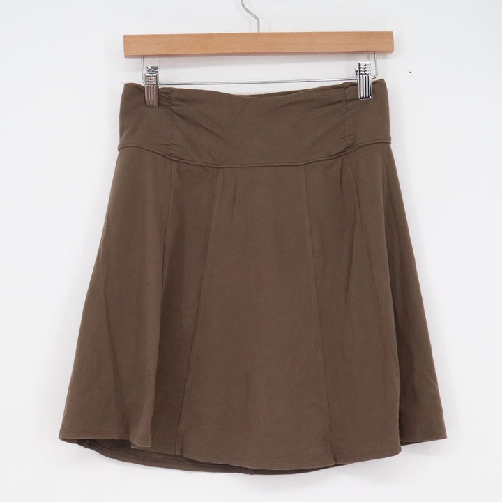 Athleta Brown Athletic Skort A-Line Wide Waistband Back Pocket Womens SP
