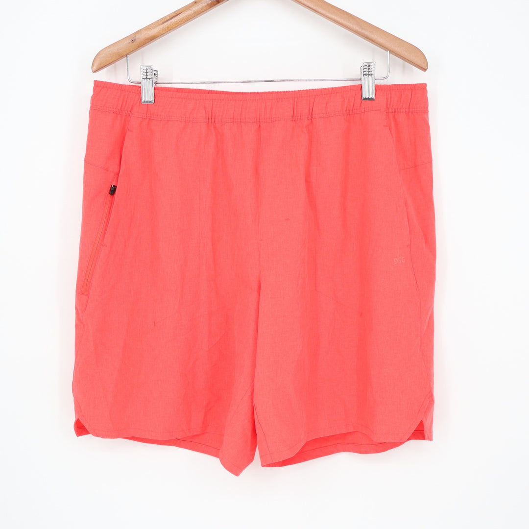 DSG Mens 8 Inch Agility Short Cabana Coral Heather Orange Athletic Large