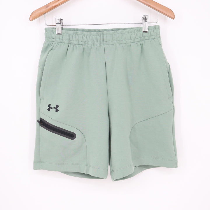 Under Armour Mens Unstoppable Fleece Shorts Sage Green Size S