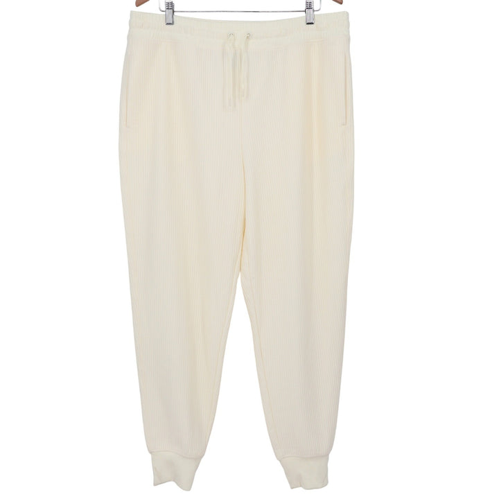 DSG So Soft Ottoman Jogger Light Cream Ribbed High Rise Sweatpants Womens XL