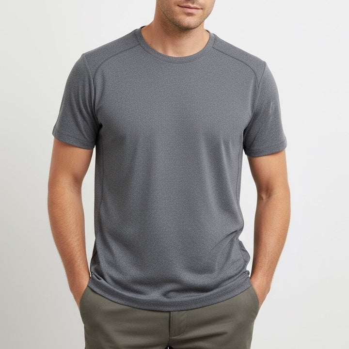 UNTUCKit Clarendon II Men's Grey Heathered Short Sleeve T Shirt Size M