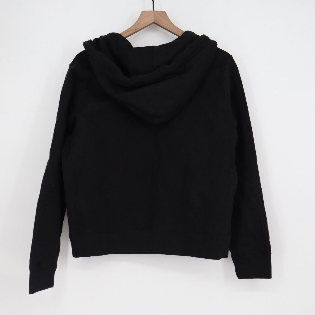 American Giant Hoodie Womens Medium Black Full Zip Cotton Lined Logo Casual