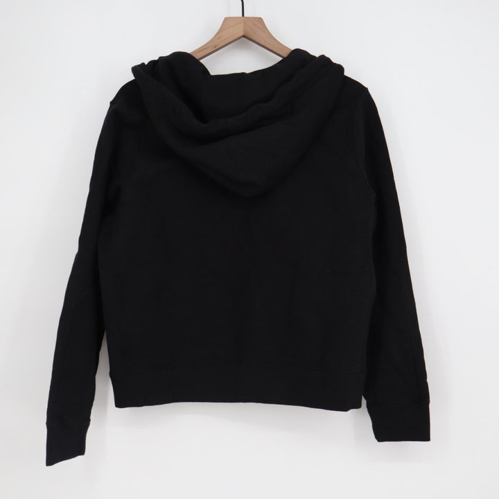 American Giant Hoodie Womens Medium Black Full Zip Cotton Lined Logo Casual