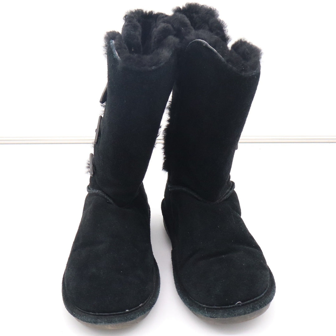Bearpaw Sarah Black Suede Mid-Calf Winter Boots Triple Toggle Women's 7