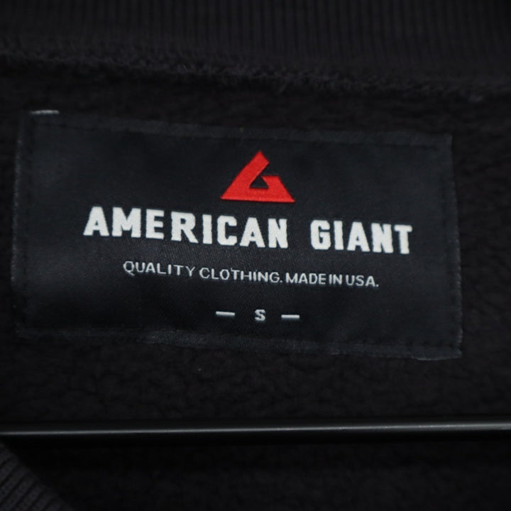 American Giant American Vintage Crew Sweatshirt Unisex Small Black Fleece Lined