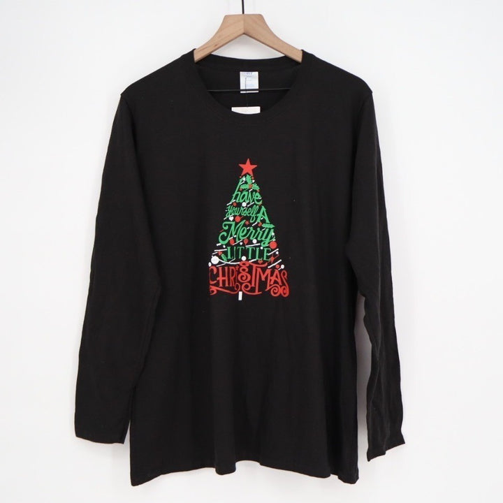 LA Pop Art Have Yourself a Merry Little Christmas Word Art T-Shirt Men XL