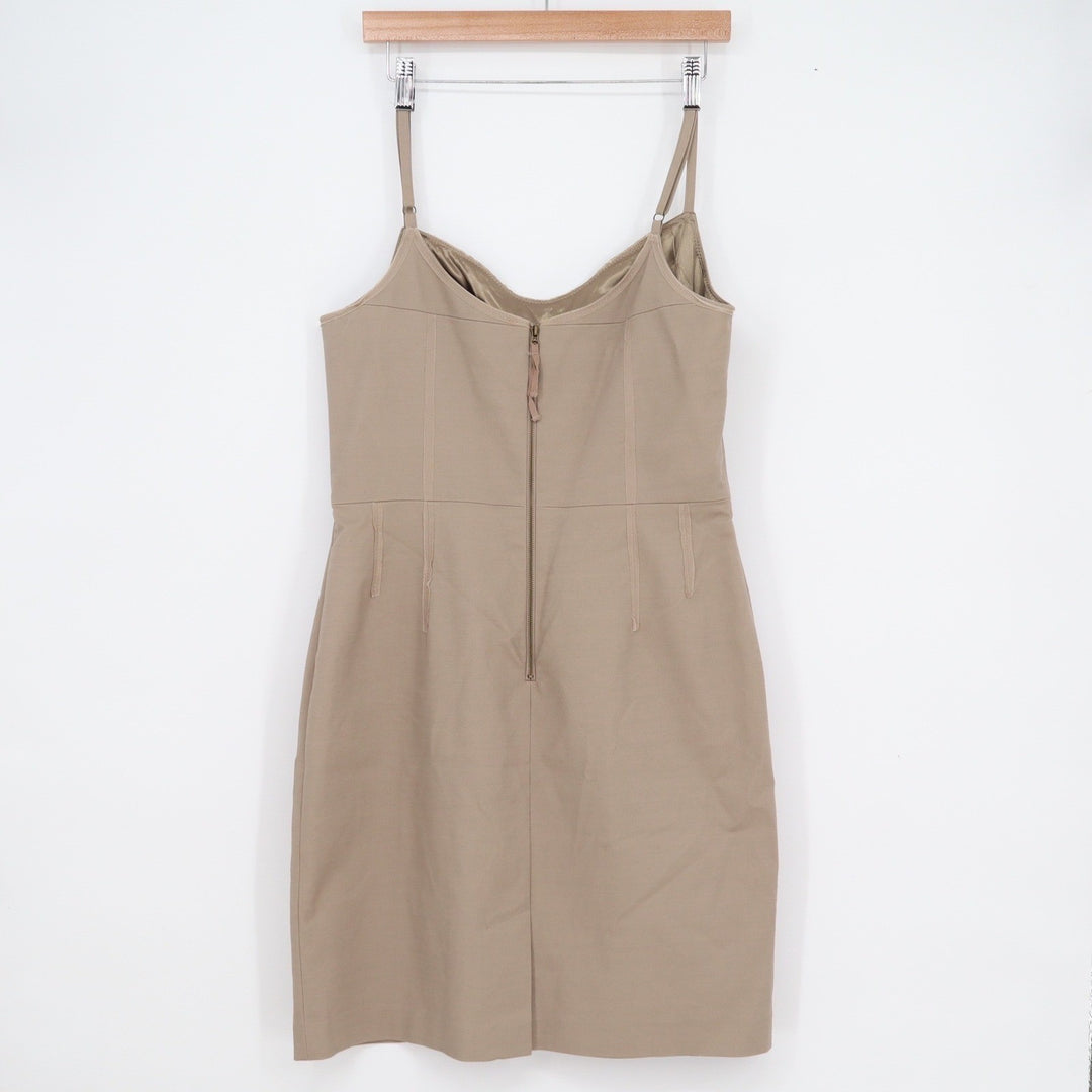 New York & Company Collection Tan Lace Front Sheath Dress Size 14 Sleeveless
