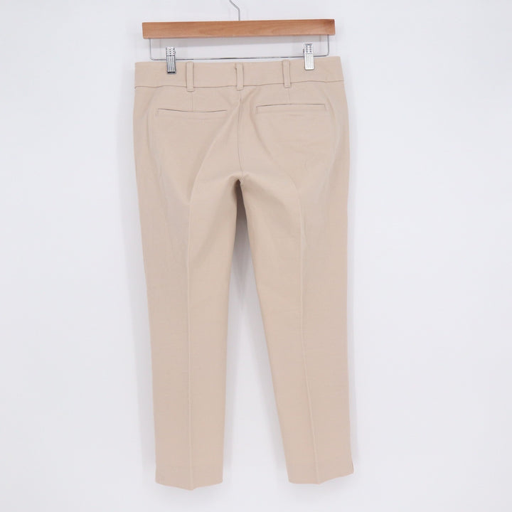 New York & Company Stretch Tapered Ankle Pants Beige Tan Size 4 Business Casual