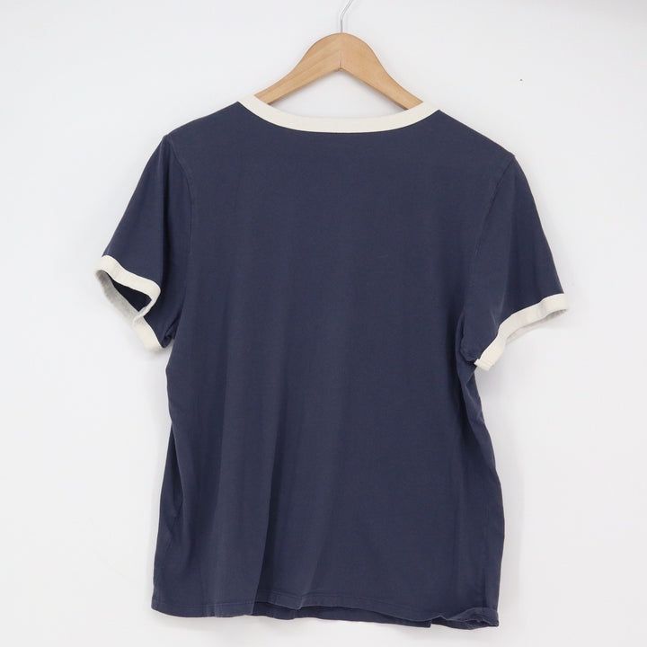 Old Navy T-Shirt Womens L Everywear Lake Tahoe Navy Ringer Graphic Excellent
