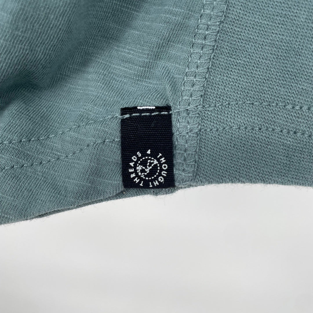 Threads 4 Thought Long Sleeve Henley Shirt Succu Teal Organic Cotton Size S